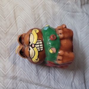 VTG Garfield Christmas Wreath Candle